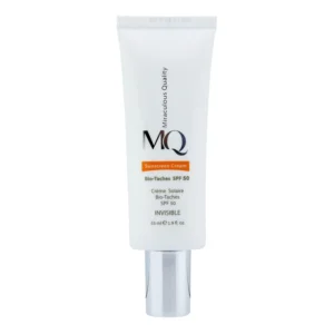 کرم ضدآفتاب بی‌رنگ ام کیو SPF50 مدل BIO TACHES مناسب انواع پوست، حجم 55 میلی‌لیتر